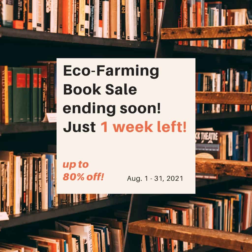 2021 eco-farming book sale one week reminder