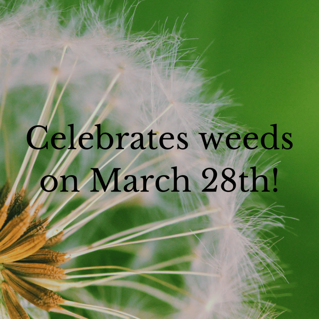 National Weed Appreciation Day graphic