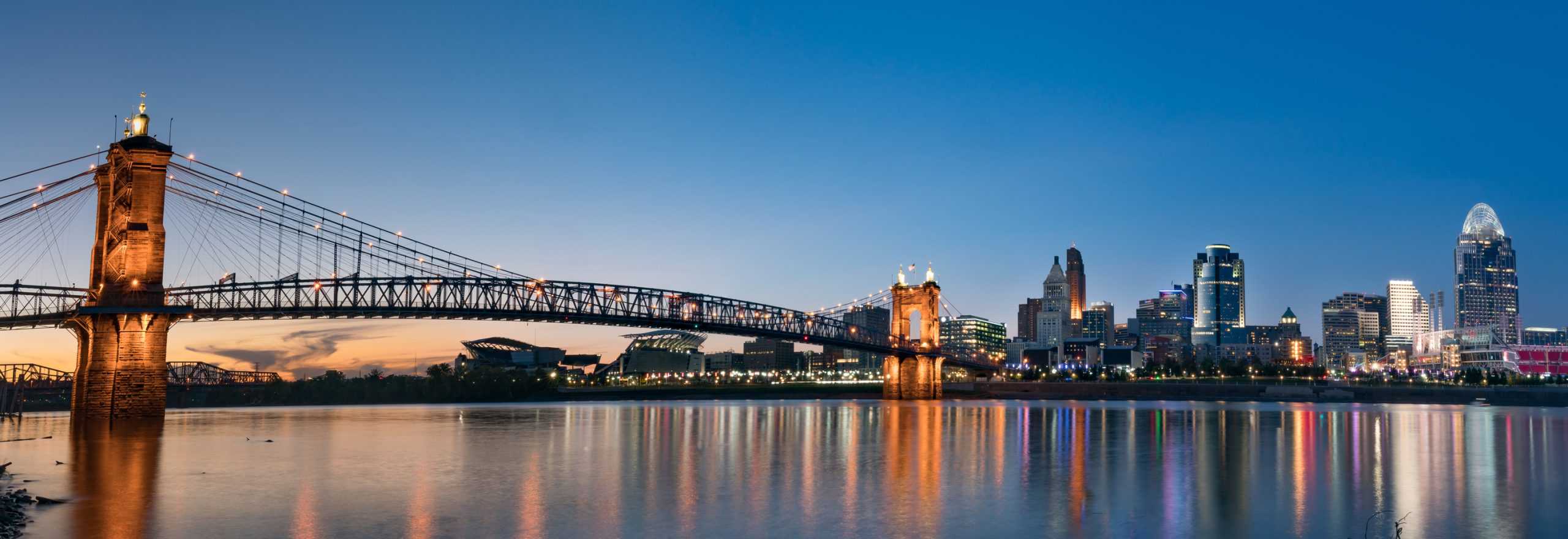 Cincinnati skyline from across the Ohio River.