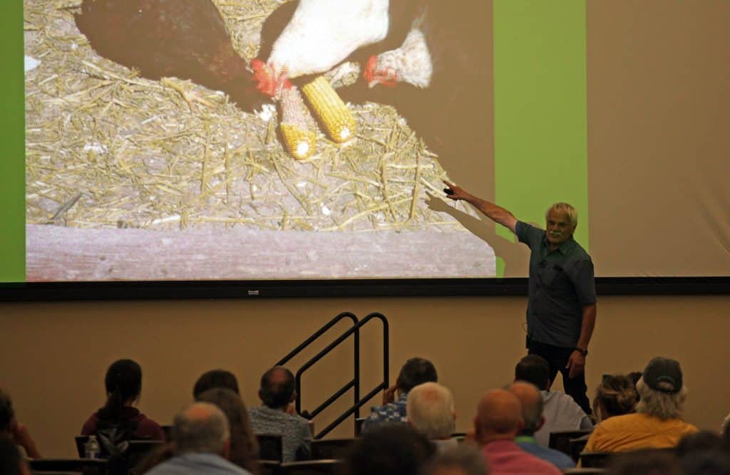 Gary Zimmer presenting at the 2019 Healthy Soil Summit event.