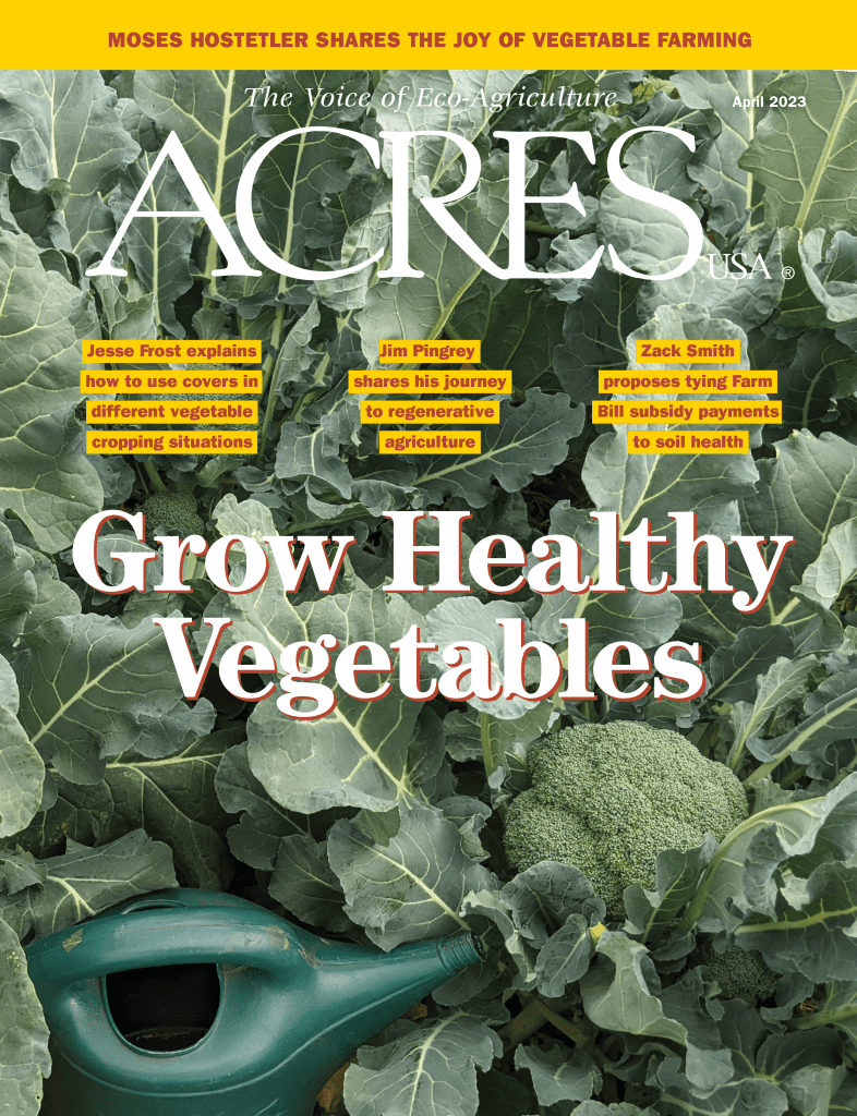 2023 Acres USA magazine cover image